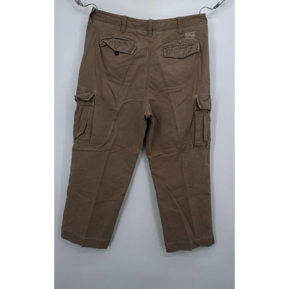 American Eagle AE Supply‎ Y2K Flex Cargo Pants Tan Mens Military Inspired 36x